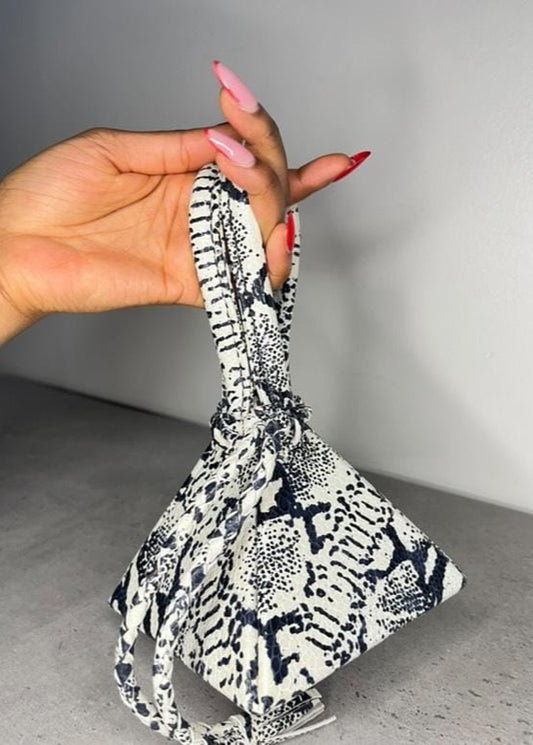 Le mini sac DÉBÉDI Imprimé noir blanc