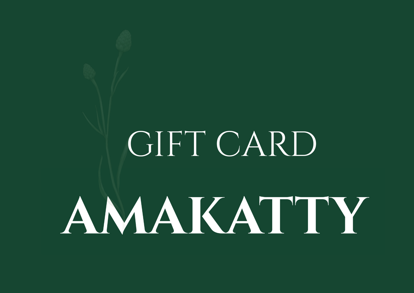 Carte Cadeau AMAKATTY